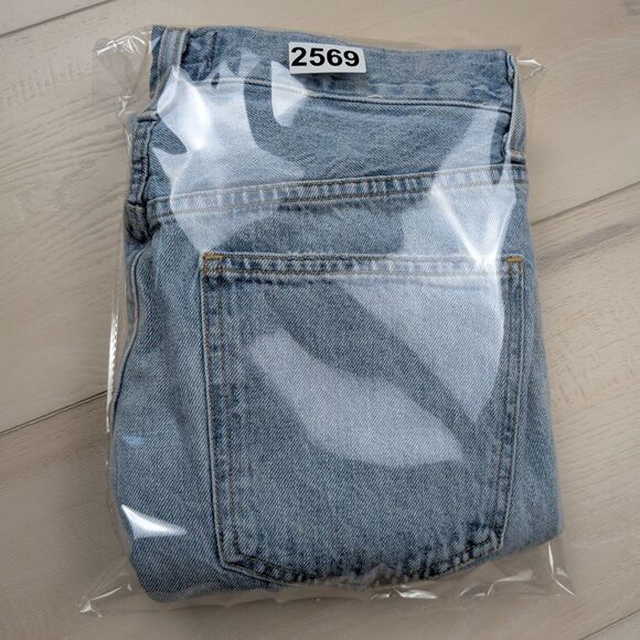 Agolde Criss Cross Jeans Womens 27 Blue Light Wash Denim Button Fly USA - Picture 15 of 15